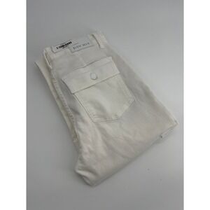 Judy Blue Los Angeles White High Waist Flare‎ Leg Cargo Jeans Size 5/27 NWT